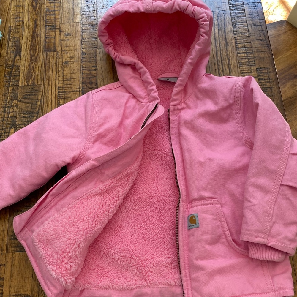Pink Carhartt lined coat
